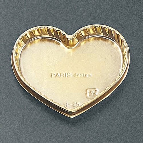 サンフレバー ケーキトレー ゴールド ハート 100個/袋(ご注文単位40袋)【直送品】