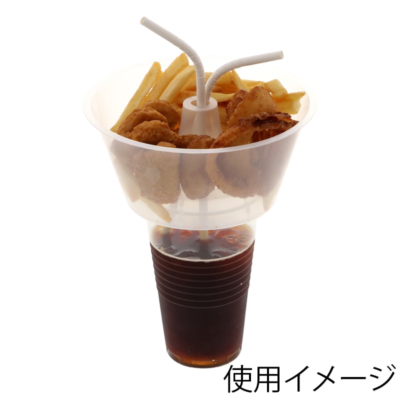 プラスチック容器 ドリンクオンフードボール 半透明 50個/袋