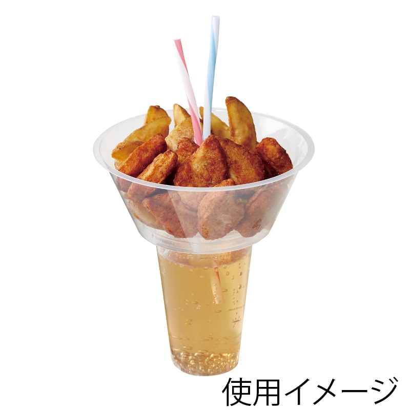 プラスチック容器 ドリンクオンフードボール 半透明 50個/袋
