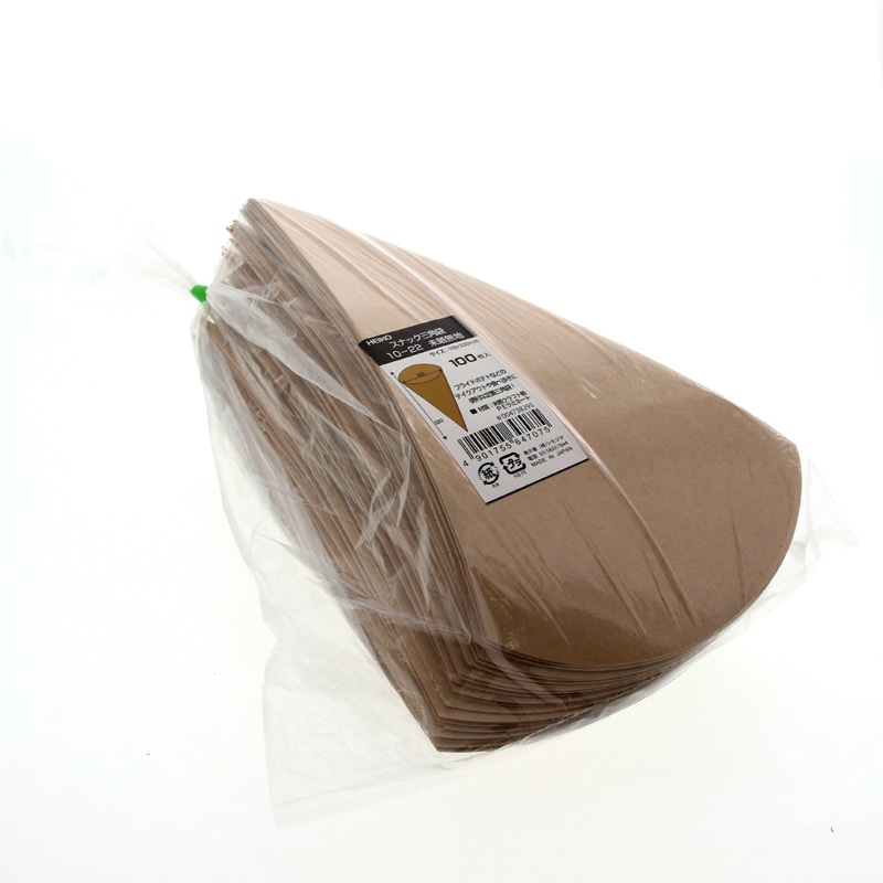 HEIKO スナック三角袋 10-22 未晒無地 100枚/袋