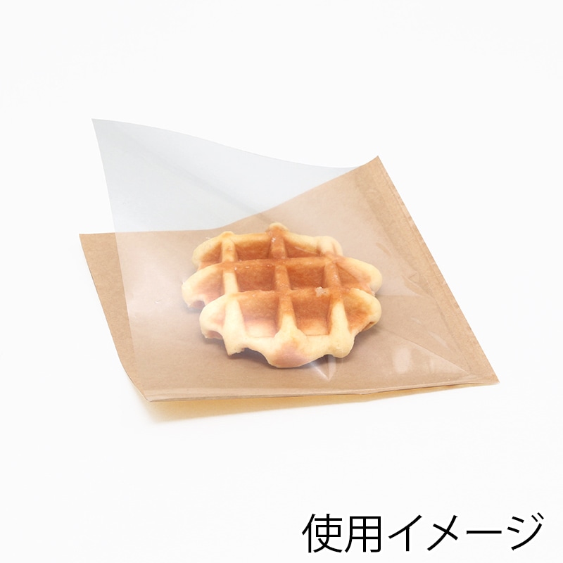 HEIKO 片面透明バーガー袋 15-15 未晒無地 100枚/袋