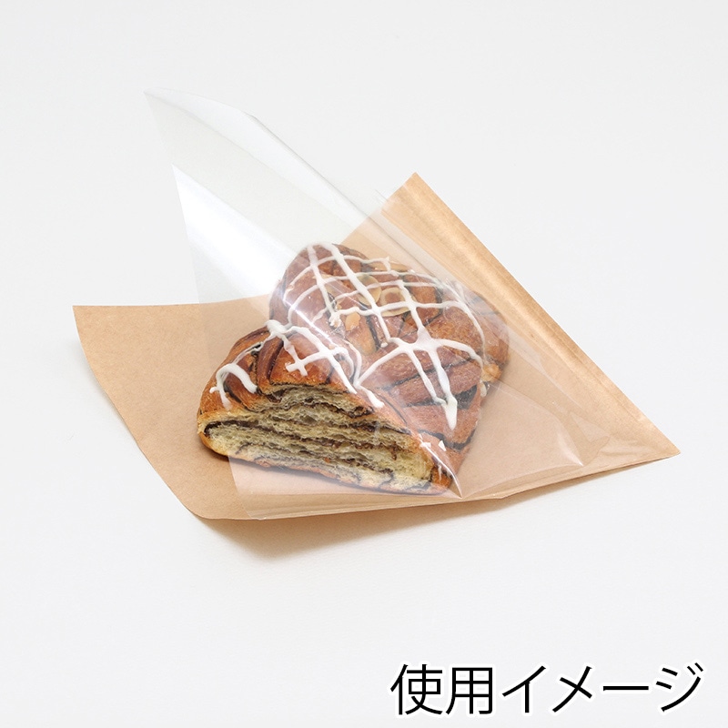 HEIKO 片面透明バーガー袋 18－18 未晒無地 100枚/袋