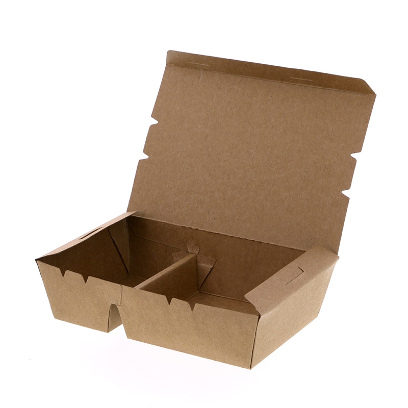 HEIKO エコランチボックス 2仕切 クラフト 20枚/袋