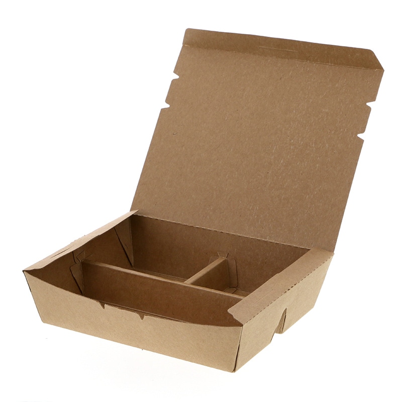 HEIKO エコランチボックス 3仕切 クラフト 20枚/袋