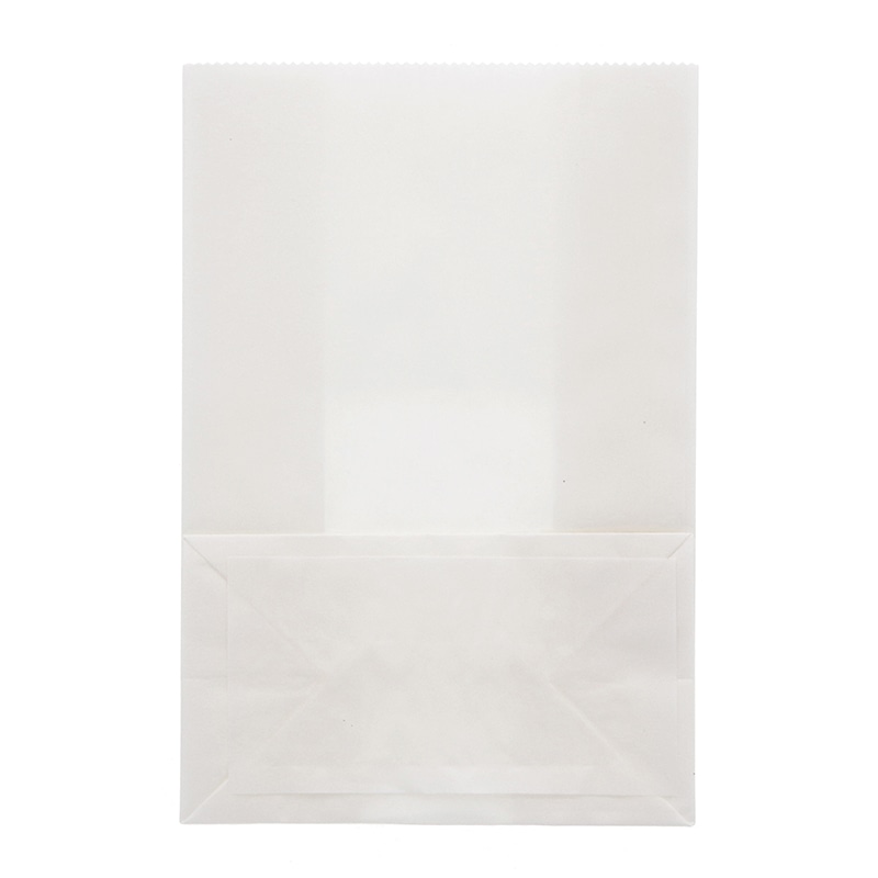 HEIKO 窓付耐油角底袋 11-6 白無地 100枚/袋