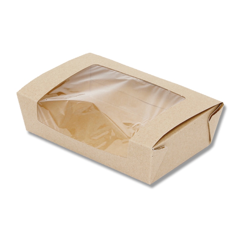 HEIKO 食品容器 窓付きフードBOX M クラフト 20枚/袋