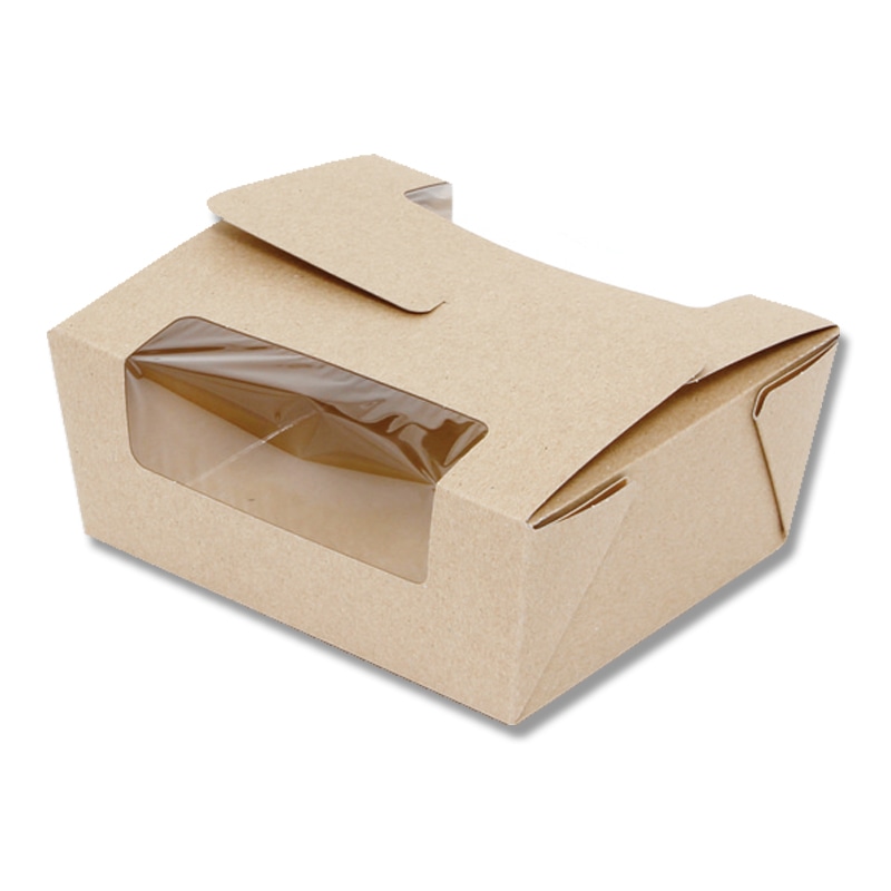 HEIKO 食品容器 窓付きフードBOX L クラフト 20枚/袋