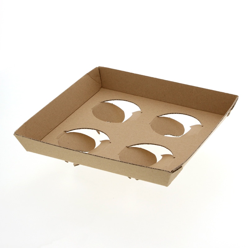 HEIKO カップホルダー Dカップキャリーホルダー 4個用 クラフト 20枚/袋