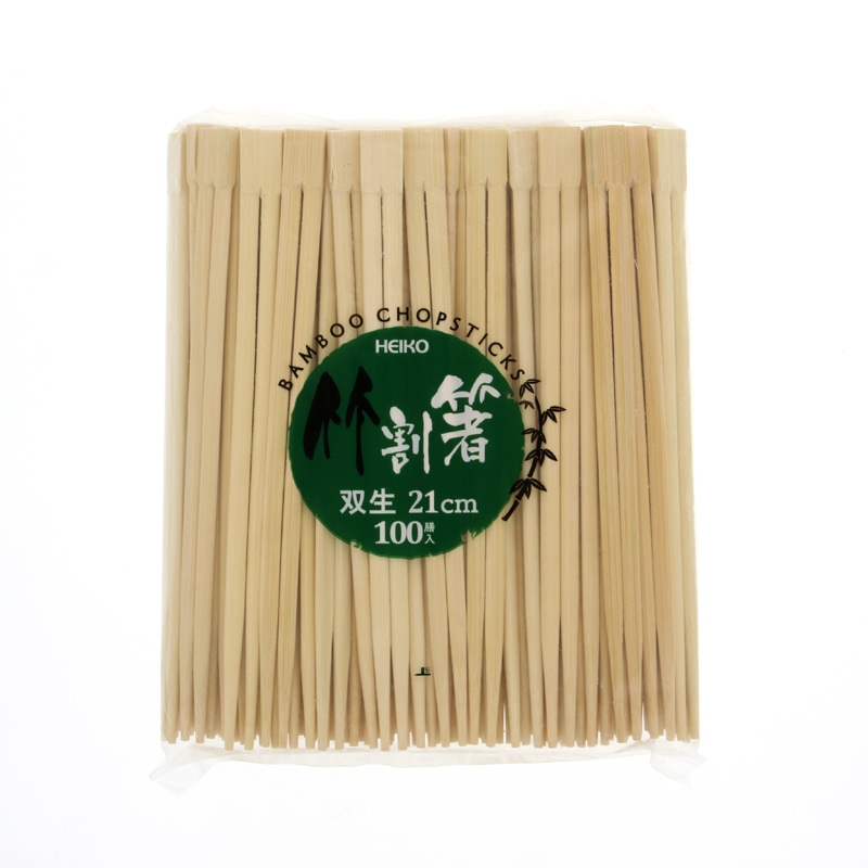 HEIKO 割箸 竹双生箸 21cm 裸 100膳/袋