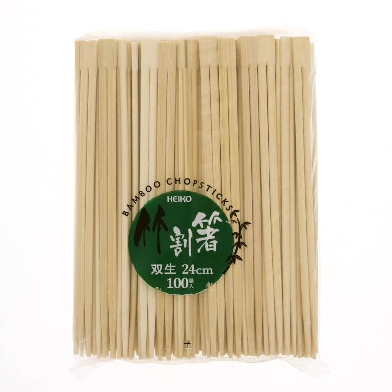 HEIKO 割箸 竹双生箸 24cm 裸 100膳/袋
