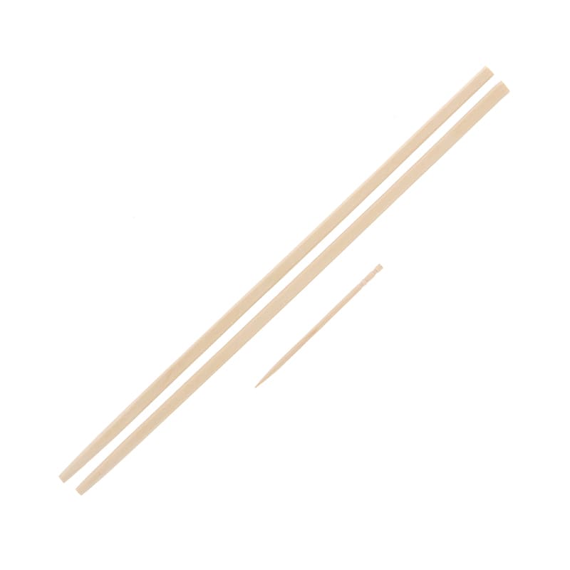 HEIKO 割箸 白樺角箸 白無地 楊枝入 20cm 紙完封 100膳/袋