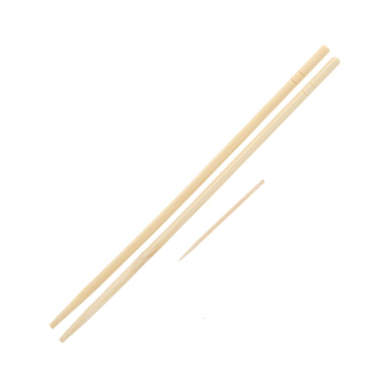 HEIKO 割箸 竹丸箸(楊枝入) 20cm 未晒紙完封 100膳/袋