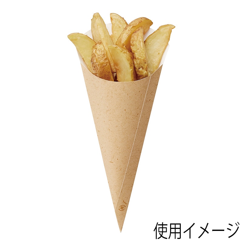 HEIKO 三角ポテト袋 S クラフトナチュラル 100枚/袋