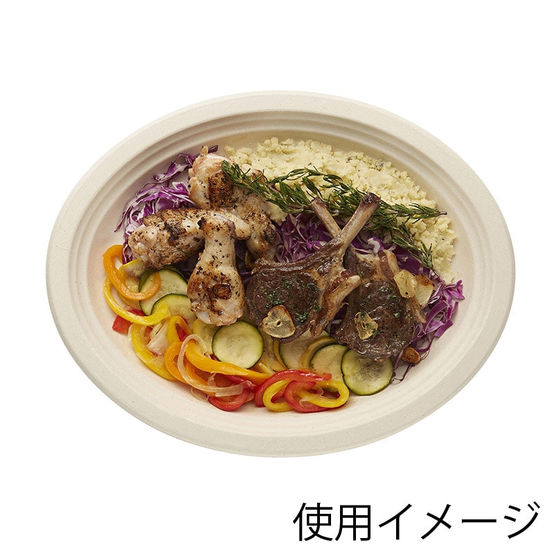 HEIKO 紙皿 バンブーペーパーウエア プレート BOP-25 20枚/袋