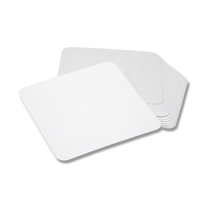 コースター 90角 0.5mm 白 200枚/パック