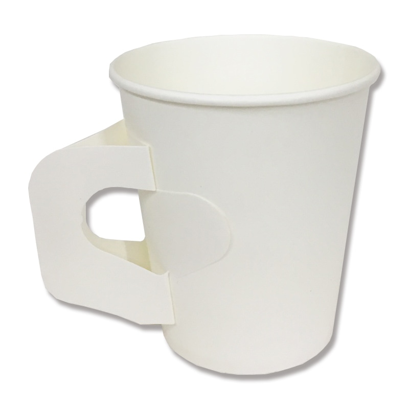 HEIKO 紙コップ(ペーパーカップ) 7オンス 口径73mm ホワイト ハンドル付 100個/袋