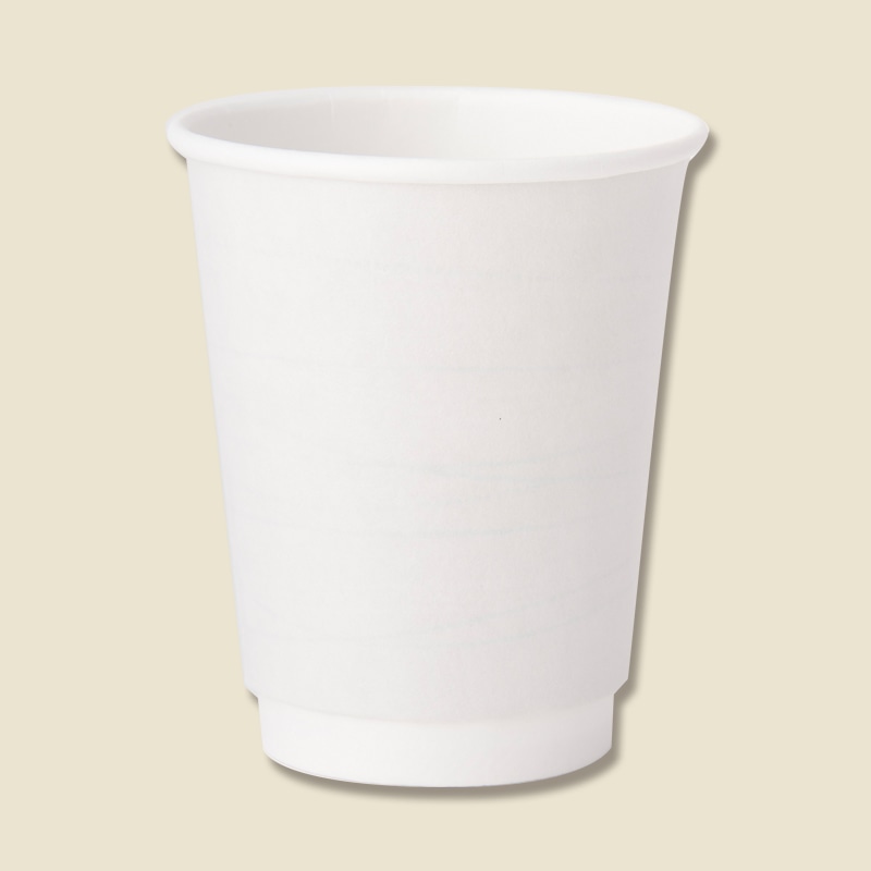 HEIKO 紙コップ 二重断熱カップ 8オンス 口径80mm ホワイト 25個/袋