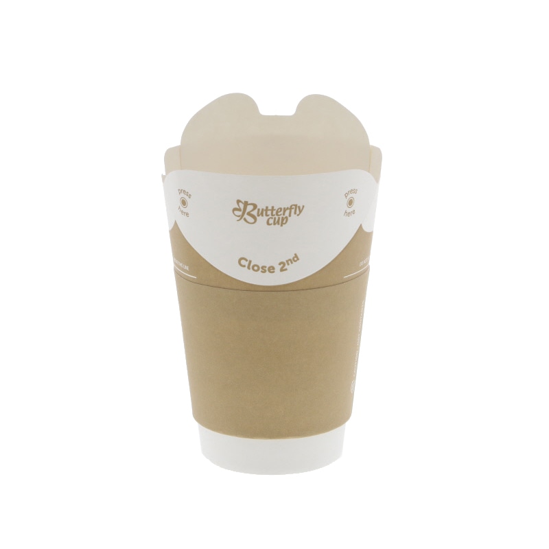 HEIKO バタフライカップ 8オンス ホット ダブル クラフト 25個/袋