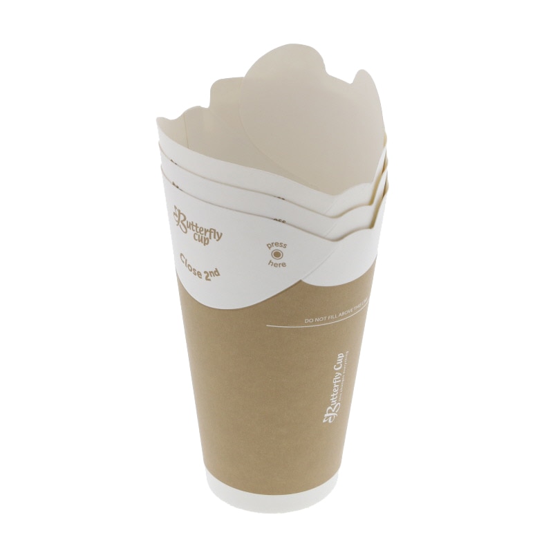 HEIKO バタフライカップ 12オンス ホット シングル クラフト 40個/袋
