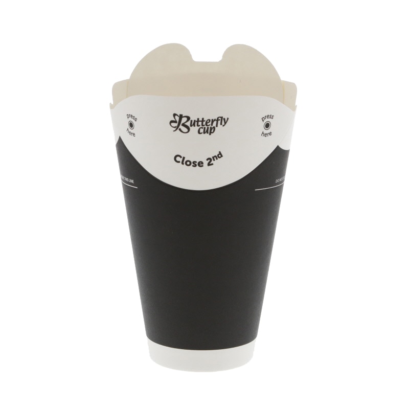 HEIKO バタフライカップ 12オンス ホット シングル ブラック 40個/袋