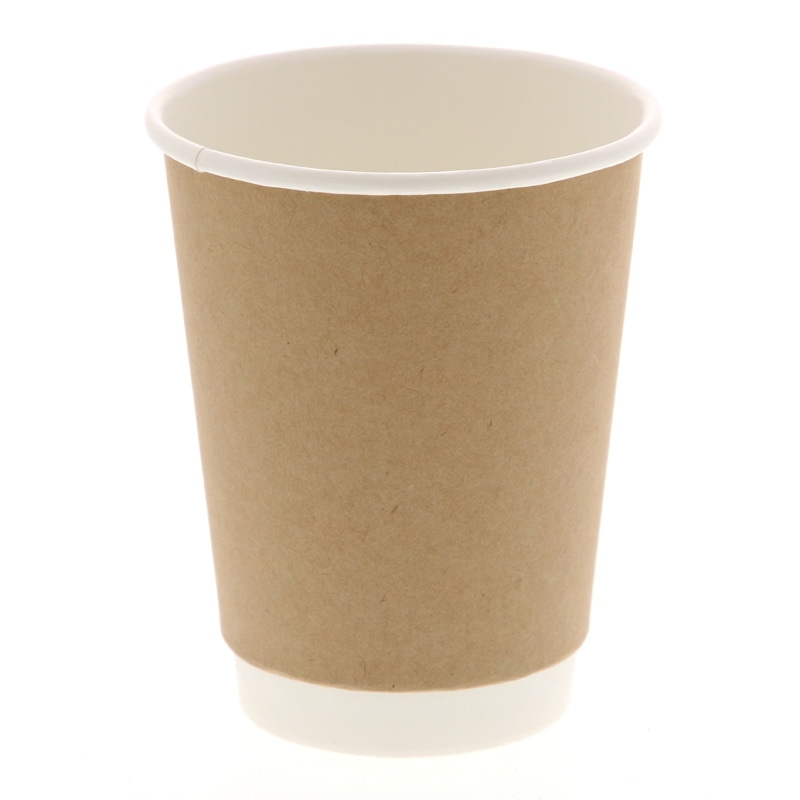 HEIKO 紙コップ 二重断熱カップ 12オンス 口径90mm クラフト 25個/袋