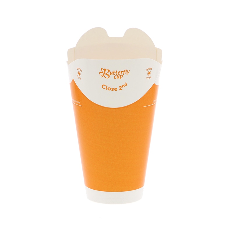HEIKO バタフライカップ 12オンス コールド シングル オレンジ 40個/袋