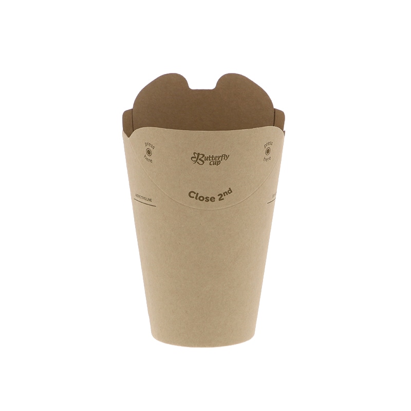 HEIKO バタフライカップ 8オンス ホット シングル 未晒無地 40個/袋