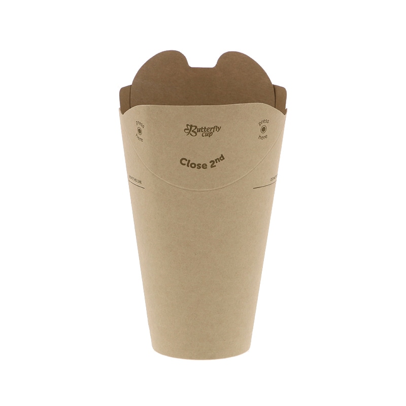 HEIKO バタフライカップ 12オンス ホット シングル 未晒無地 40個/袋