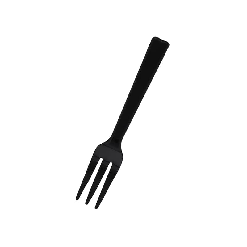 HEIKO プラスチックフォーク 12cm バラ 黒 100本/袋