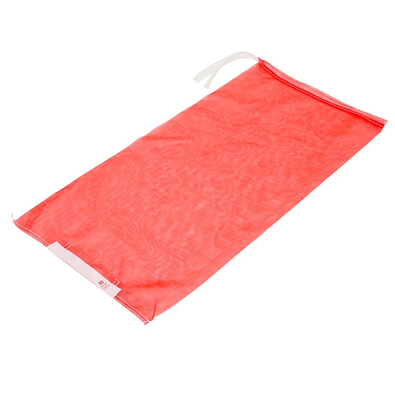 野菜用 メリヤスネット 20KG 取っ手・プラマーク付 赤 25枚/袋