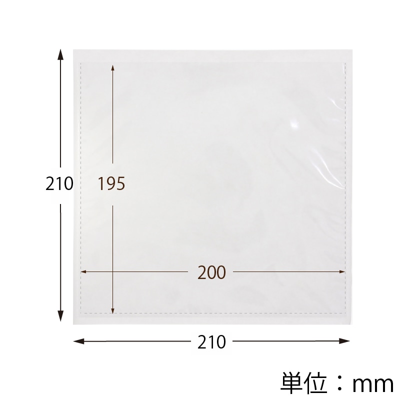 HEIKO 惣菜袋 窓付フラットバッグ 210×210 白 100枚/袋