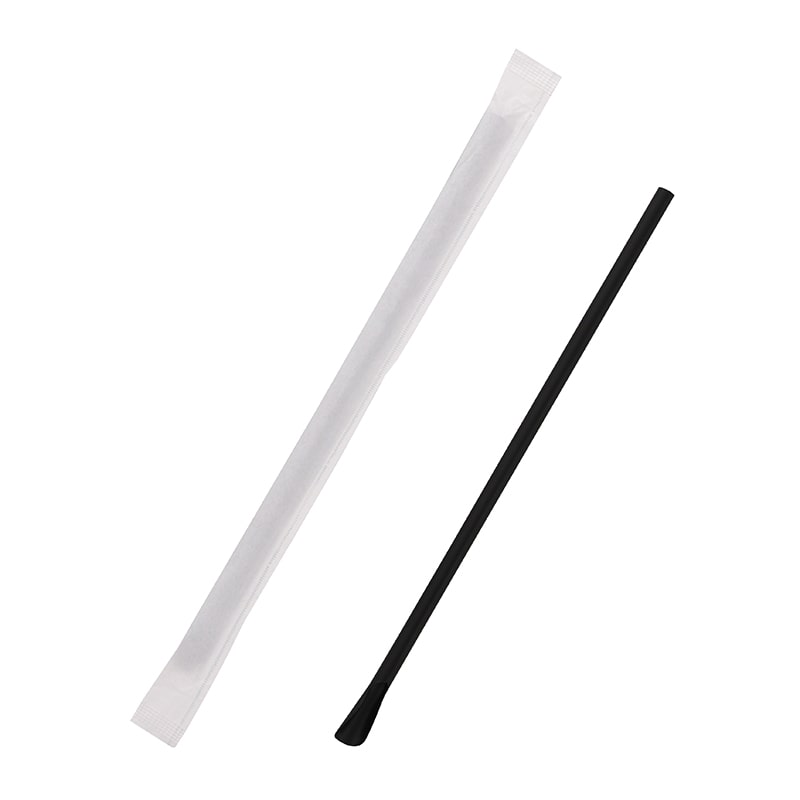 HEIKO スプーンストロー 6×21 単袋 黒 200本/袋