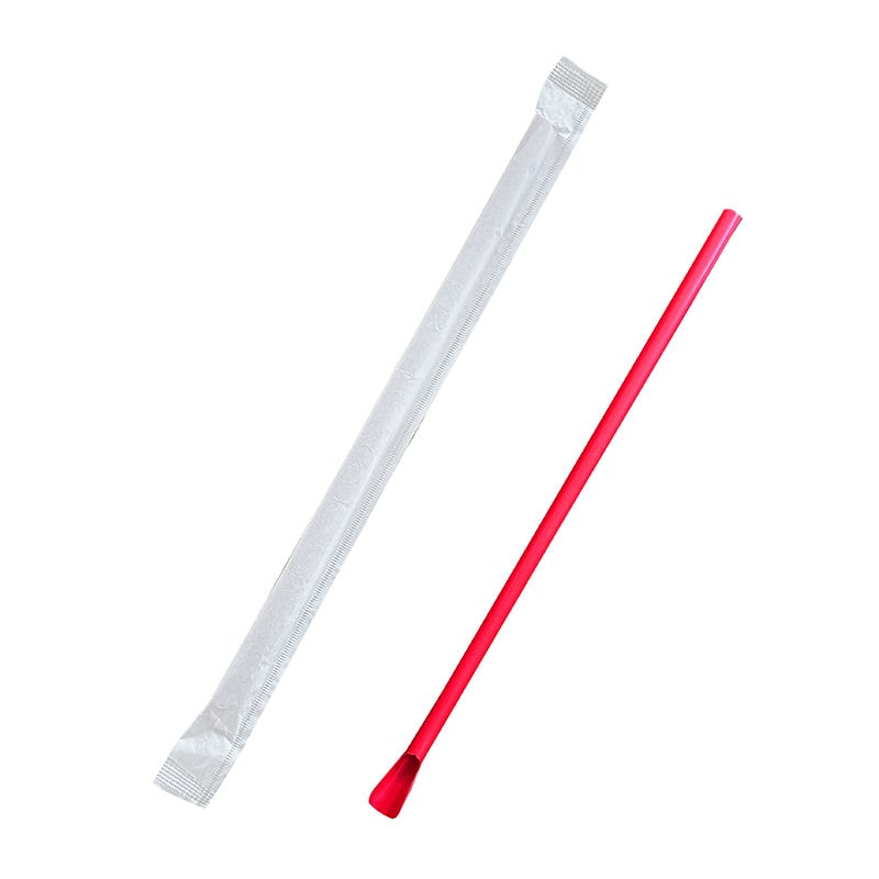 HEIKO スプーンストロー 6×21 単袋 赤 200本/袋