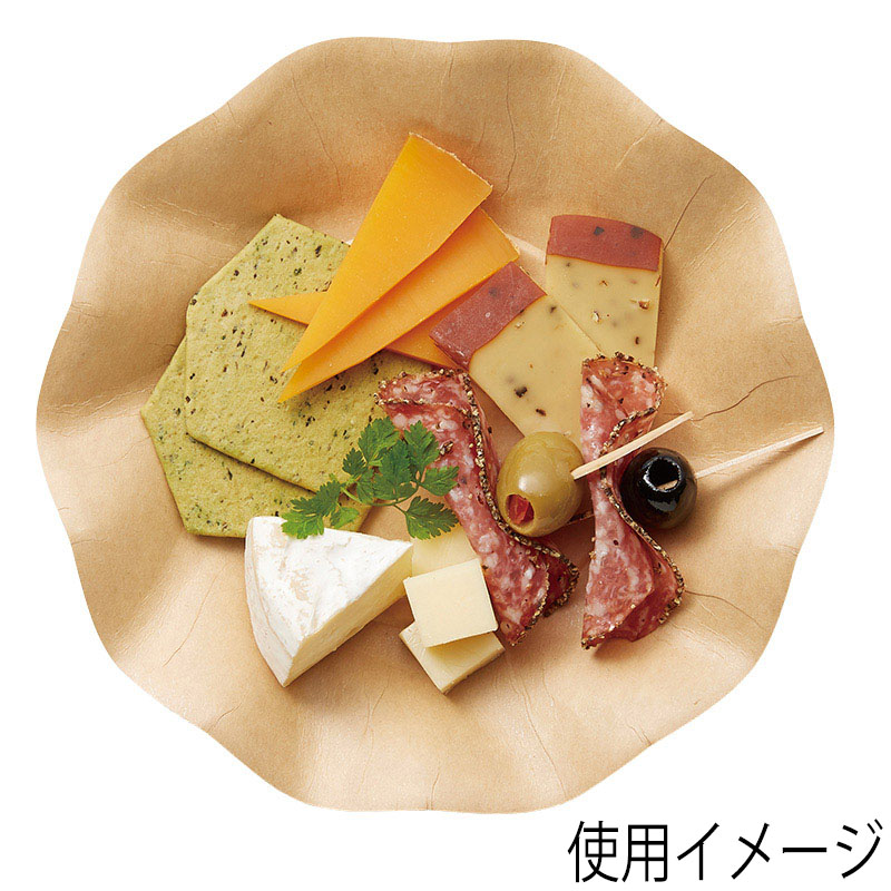 HEIKO 紙皿 クラフトサンプレート 18cm 25枚/袋