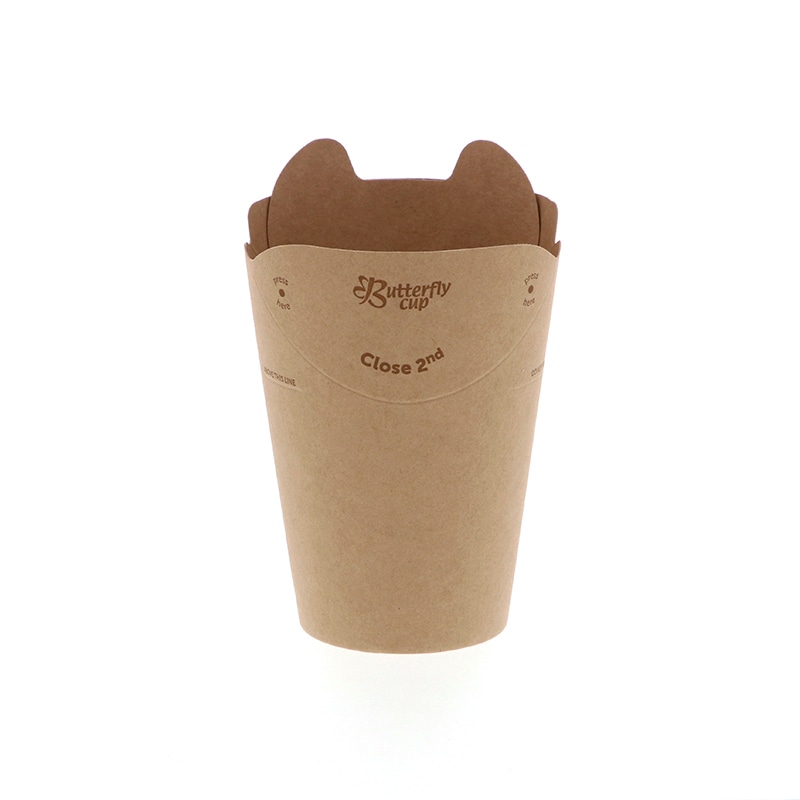 HEIKO バタフライカップ 6オンス シングル 未晒無地 40個/袋