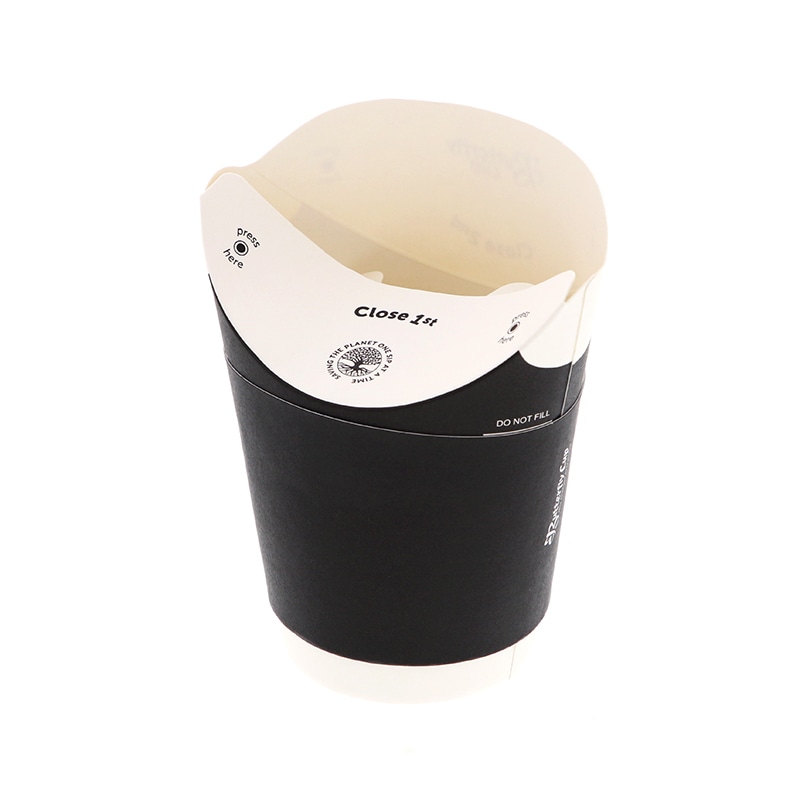 HEIKO バタフライカップ 6オンス ホット ダブル ブラック 25個/袋