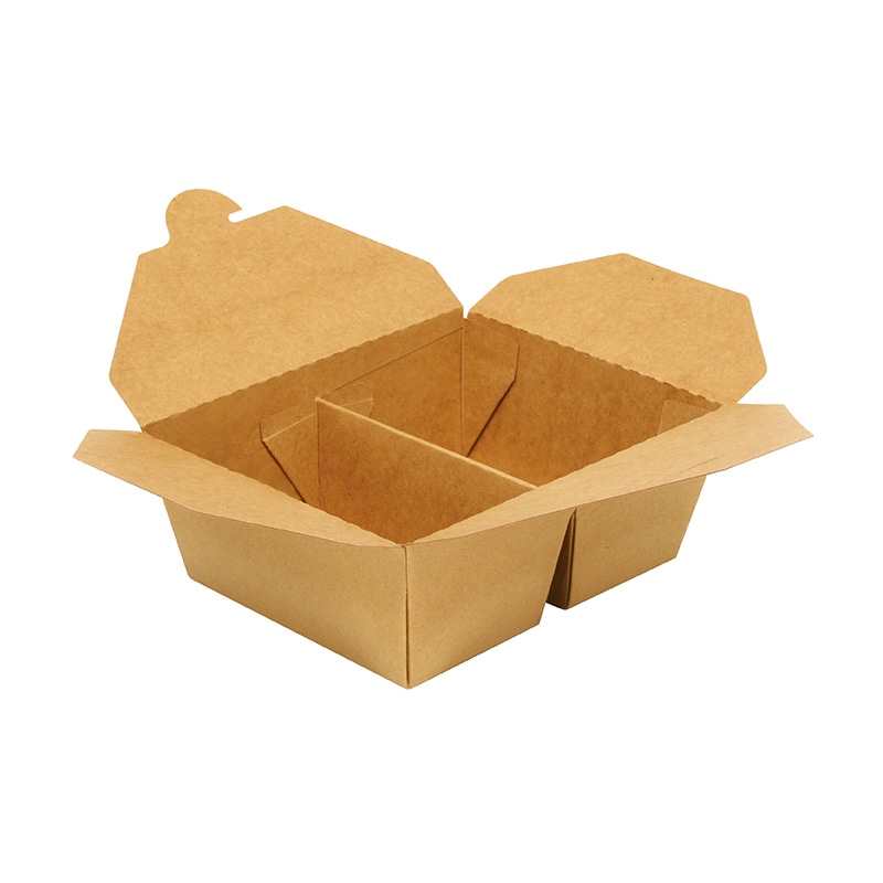 HEIKO 食品容器 ペーパーランチBOX 2仕切り 17-14 50枚/袋