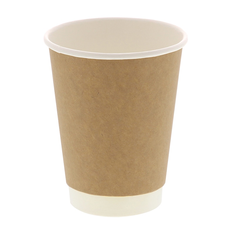 HEIKO 紙コップ 二重断熱カップ 12オンス 口径90mm 未晒 25個/袋