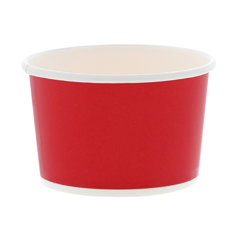 >HEIKO 製菓資材 アイスカップ 200ml 86-200 晒赤 50個/袋