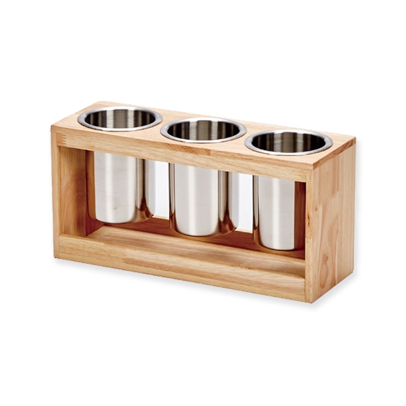 BMターゲット カフェグッズ　ウッドキューブミニ 3口 Cuffy-W961 1台（ご注文単位1台）【直送品】