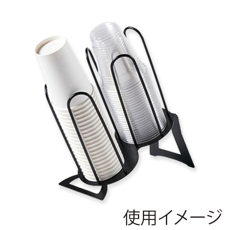 BMターゲット カフェグッズ　アイアンカップ＆リードディスペンサー 2段 Cuffy-I1067　ブラック 1台（ご注文単位1台）【直送品】