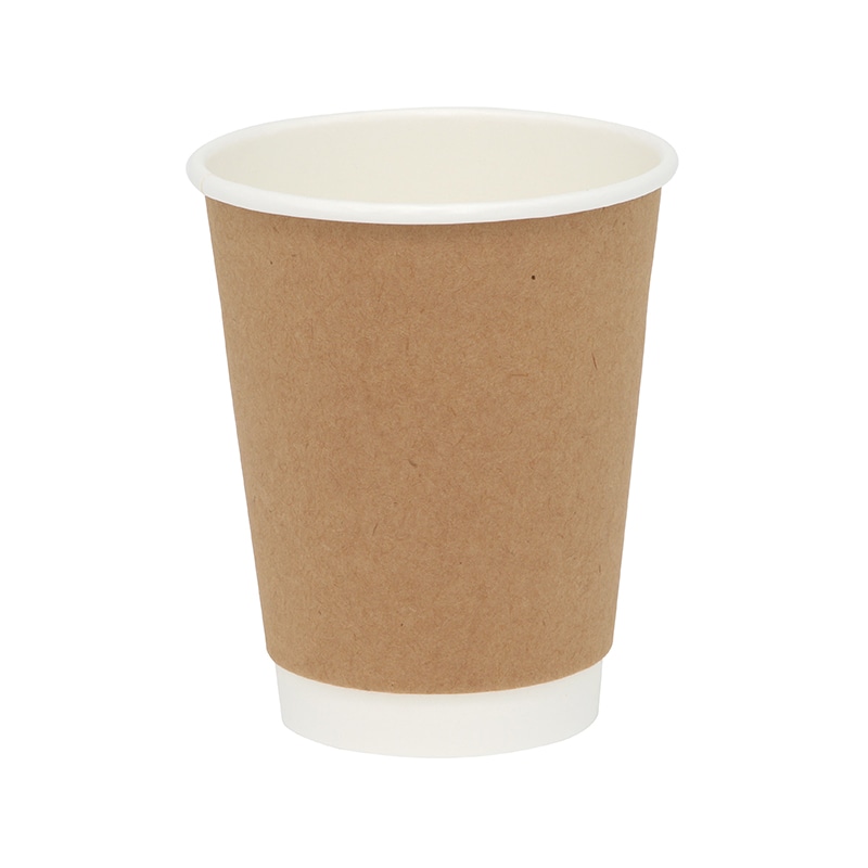 BMターゲット 紙コップ 断熱二重クラフトカップ 12オンス 90mm口径 25個/袋(ご注文単位40袋)【直送品】