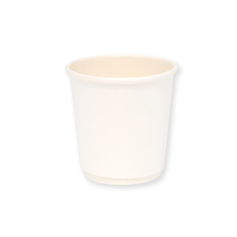 紙コップ 二重断熱カップ 白無地 4オンス(120ml) 60mm口径 40個/袋