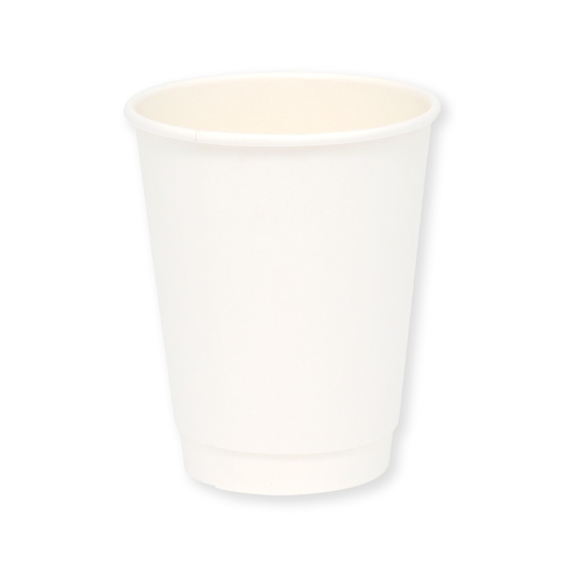 BMターゲット 紙コップ 断熱二重白無地カップ 12オンス 90mm口径 25個/袋(ご注文単位40袋)【直送品】