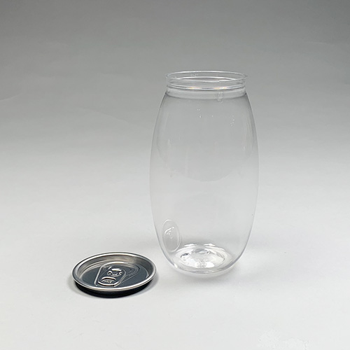 BMターゲット 缶シーリング専用容器 楕円　500ml Y-YLGL500 1個（ご注文単位100個）【直送品】