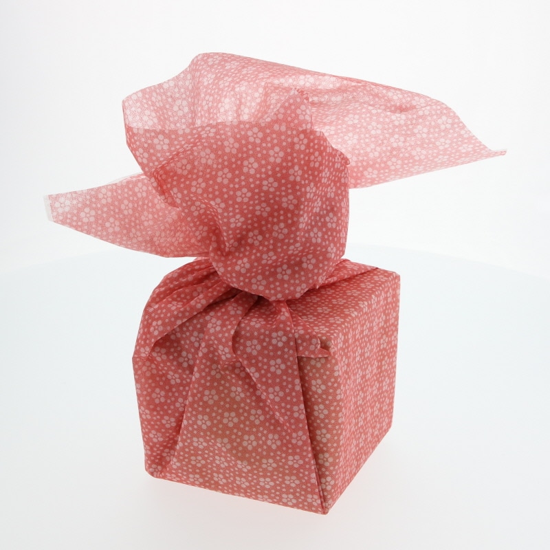 風呂敷 不織布風呂敷 アラカルト絞梅小紋 赤 75cm角 20枚/袋