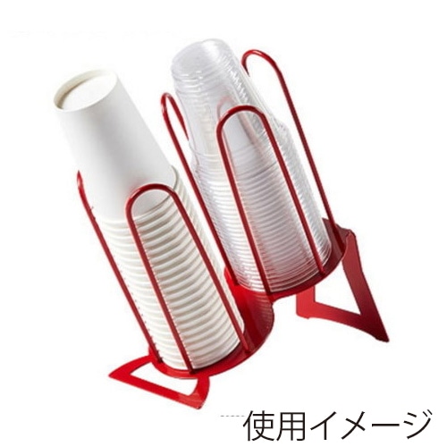 BMターゲット カフェグッズ　アイアンカップ＆リードディスペンサー 2段 Cuffy-I1068　レッド 1台（ご注文単位1台）【直送品】