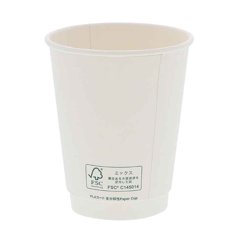 BMターゲット 紙コップ　森林認証紙　二重白無地カップ 90mm口径　12オンス ZE12-D-FSC 25個/袋（ご注文単位40袋）【直送品】