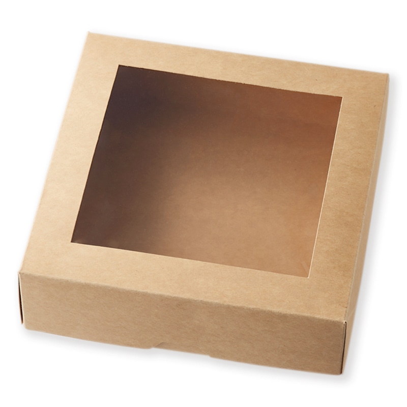 HEIKO 窓付きランチボックス 18-18 未晒無地 10枚/袋