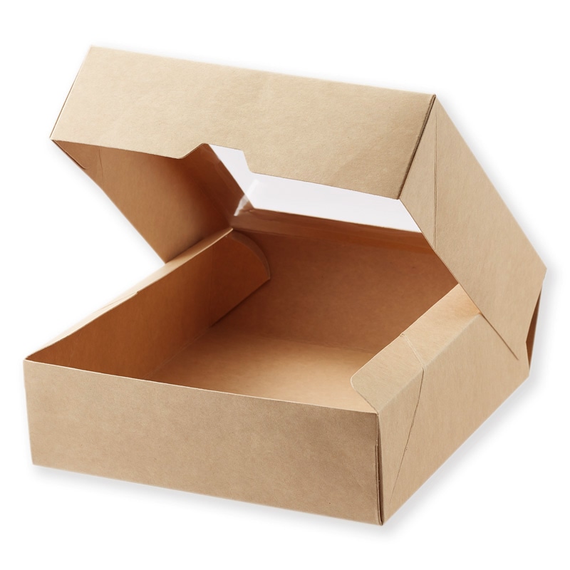 HEIKO 窓付きランチボックス 18-18 未晒無地 10枚/袋